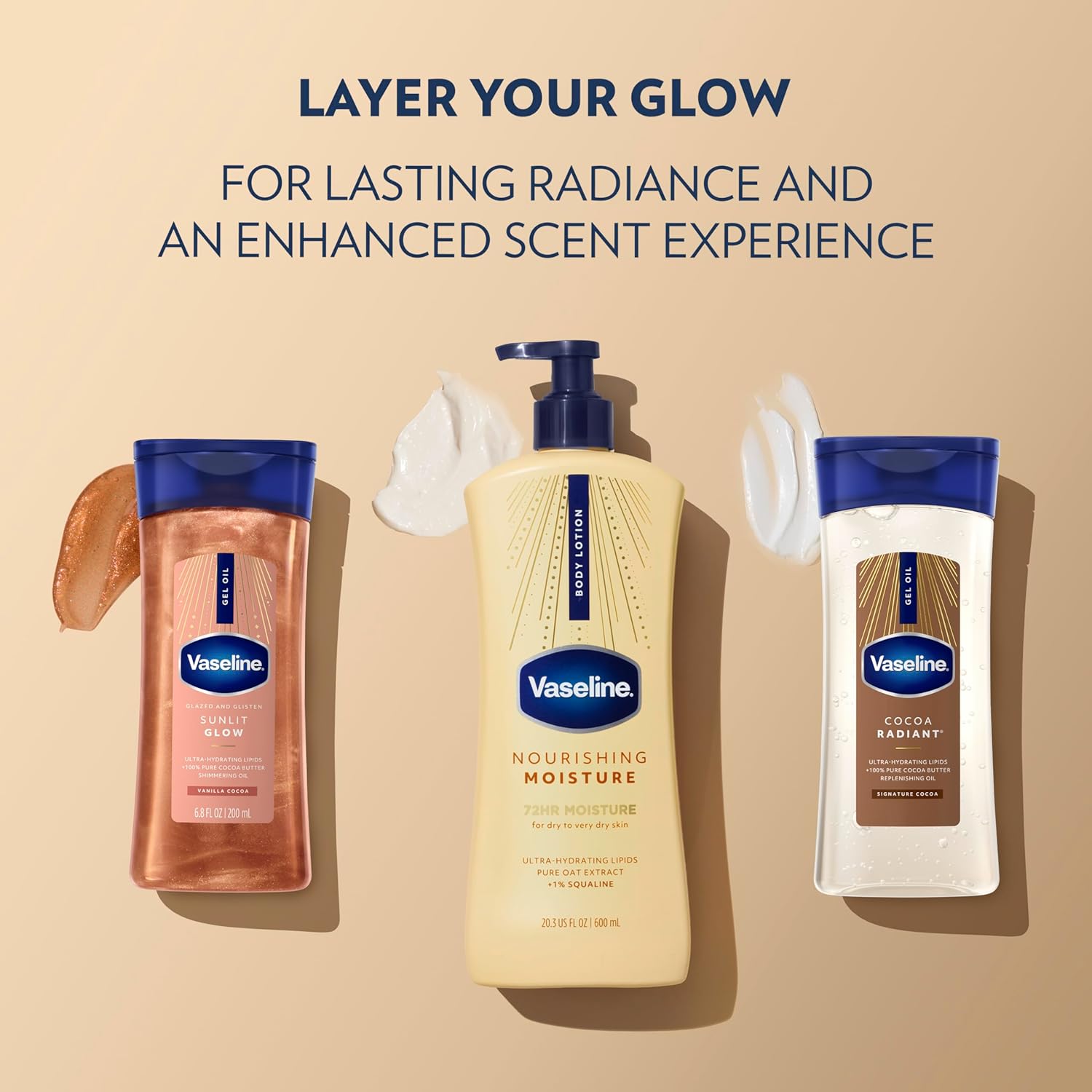 Vaseline Intensive Care Nourishing Moisture Body Lotion 3 Pk Made with Ultra-Hydrating Lipids + Pure Oat Extract for Dry Skin, for Nourished, Healthy-Looking Skin 20.3 oz - Image 8