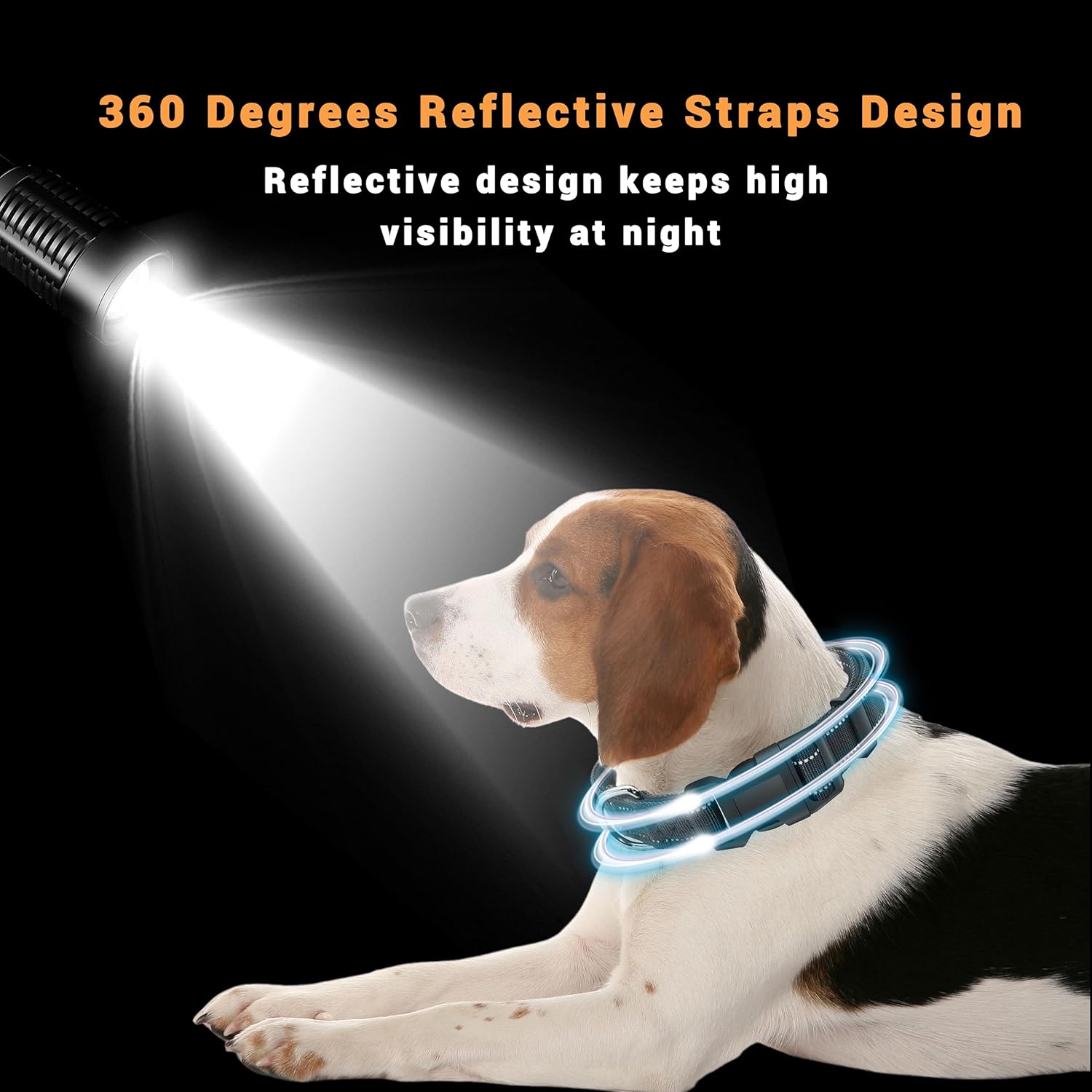 2 Pack Reflective Dog Collar with Safety Locking Buckle, Adjustable Soft Breathable Comfortable Nylon Pet Collar for Small, Medium and Large Dogs, Black, M - Image 4