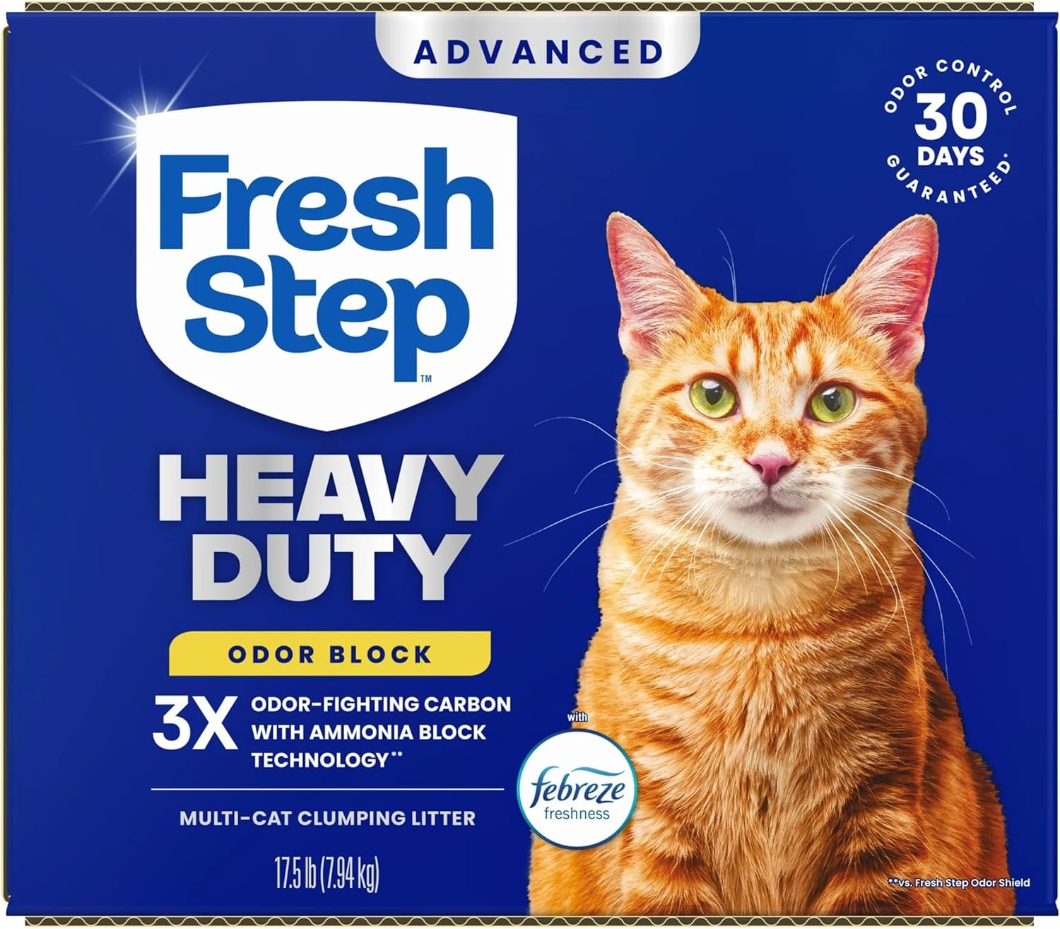 Fresh Step Advanced Heavy Duty Multi Cat Clumping Cat Litter with Febreze Freshness, Low Dust, Odor Control with Ammonia Block Tech, Compatible in Automatic Litter Boxes, 17.5 lb - Image 13
