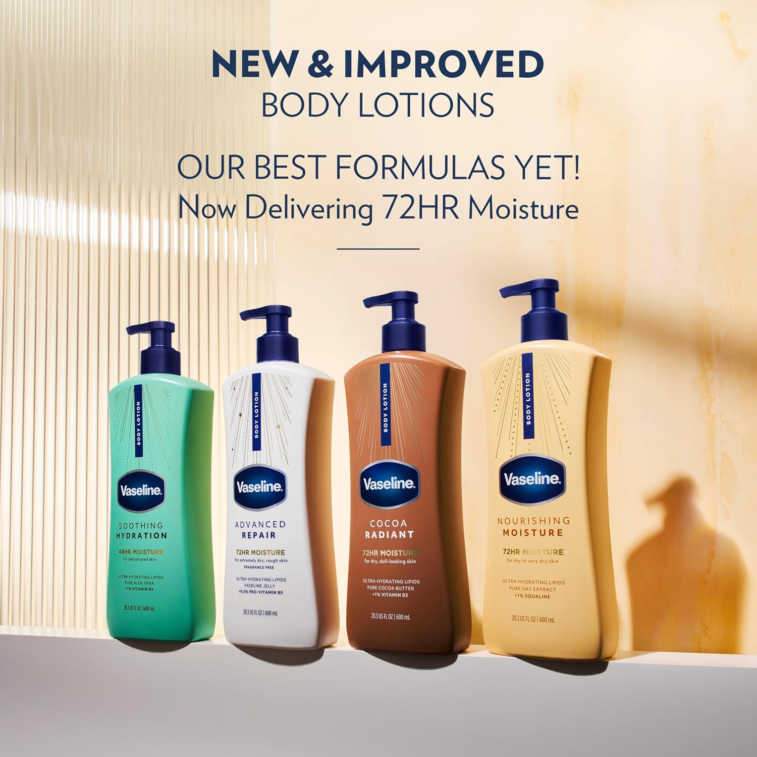 Vaseline Intensive Care Nourishing Moisture Body Lotion 3 Pk Made with Ultra-Hydrating Lipids + Pure Oat Extract for Dry Skin, for Nourished, Healthy-Looking Skin 20.3 oz - Image 7