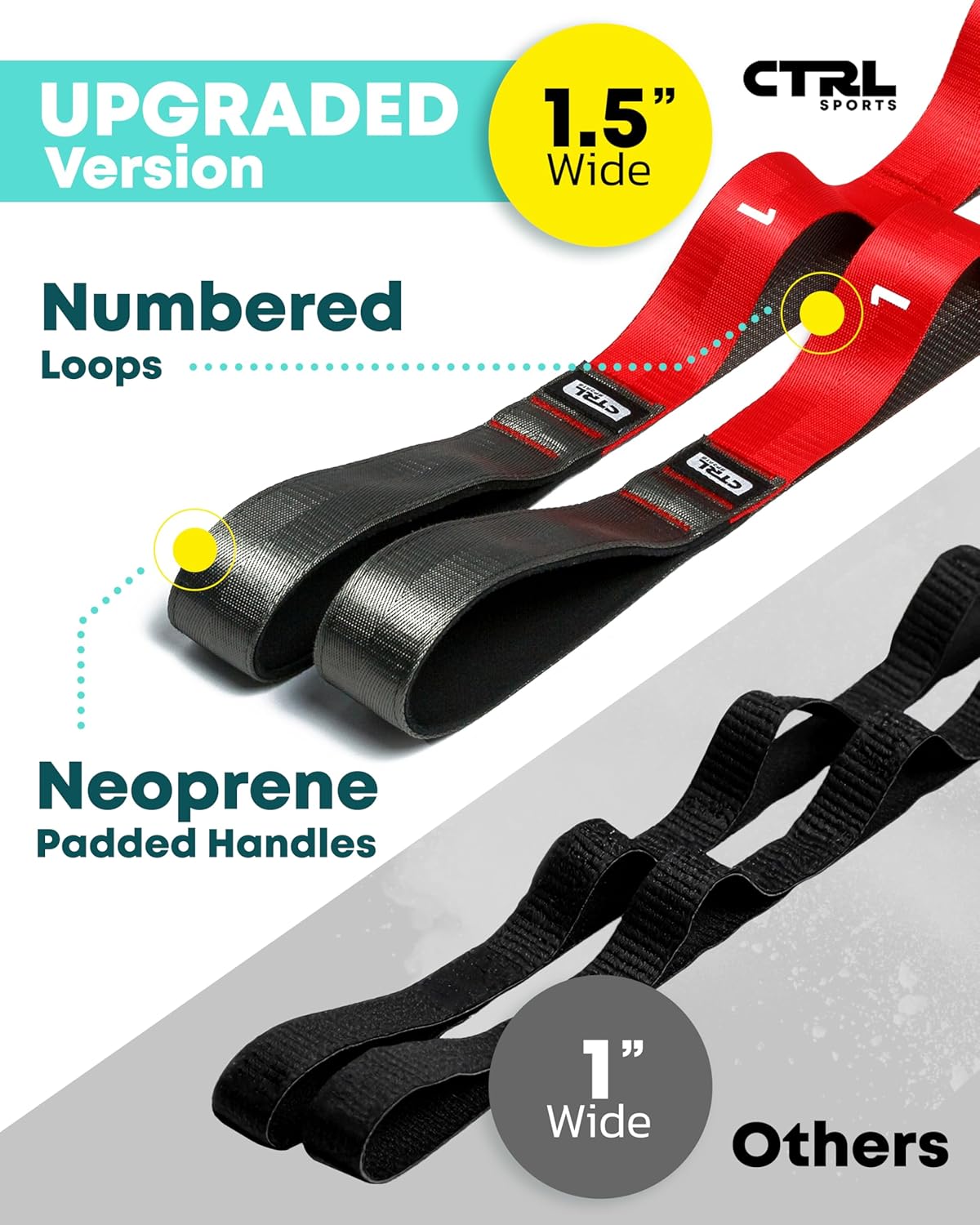 Stretching Strap with Loops - Non Elastic Stretch Band for Physical Therapy, Yoga Strap for Stretching Equipment, Stretch Bands for Exercise and Flexibility - Fascia, Hamstring & Leg Stretcher Belt - Image 8