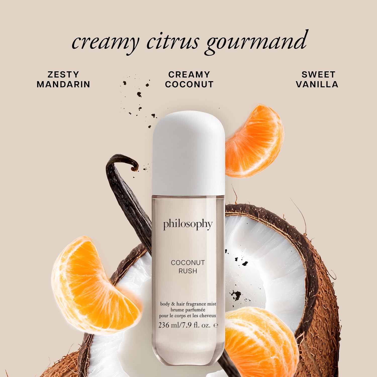 philosophy hair and body mists – long-lasting fragrance mists for women with skin-loving ingredients – hydrates & refreshes for 24 hours – vanilla, pistachio & coconut scent options - Image 2
