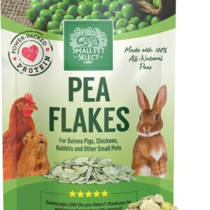Small Pet Select – Pea Flakes, Treats for Rabbit Bunny, Guinea Pig, Chickens, Bunny, Hamster, and Other Small Pets, 1 lb