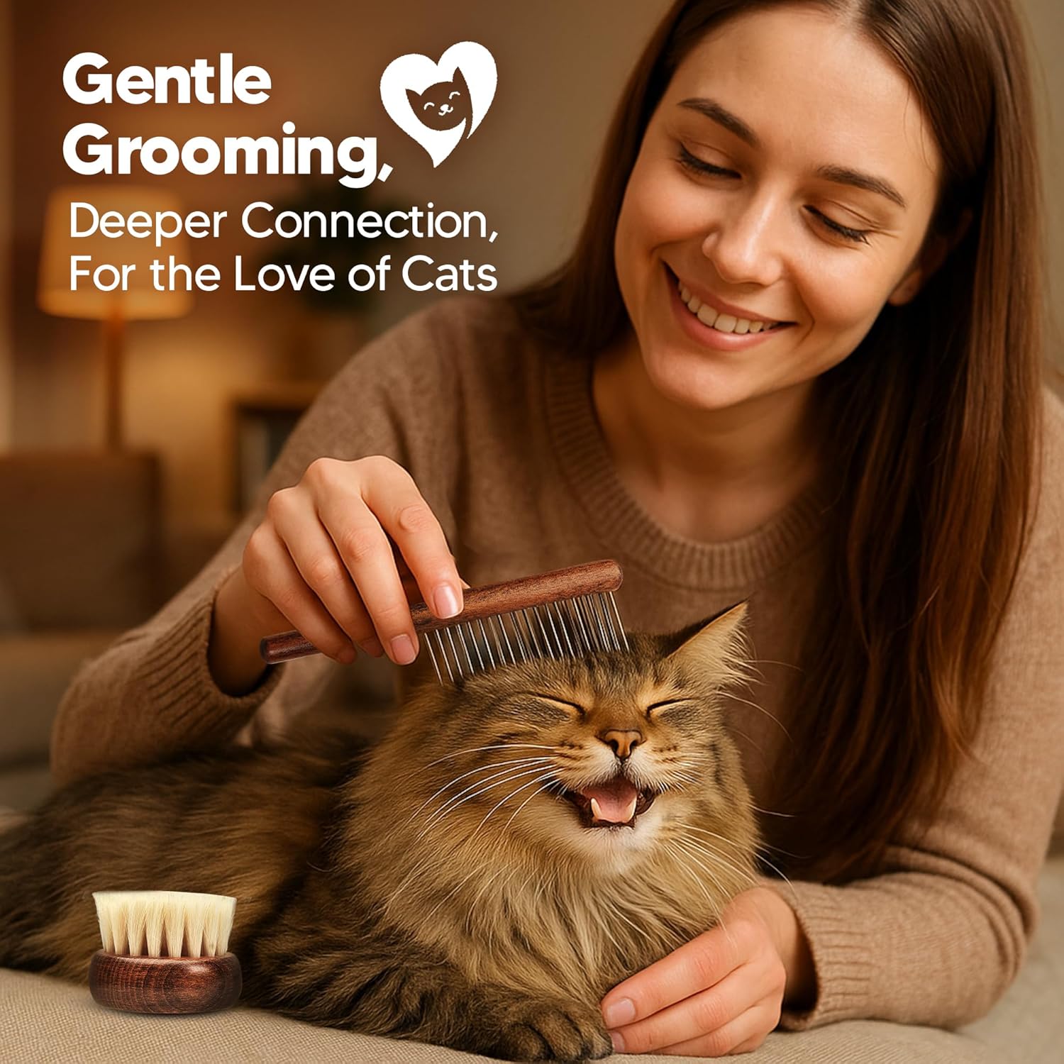 Premium Waterproof Pet Grooming Kit for Dogs & Cats – Wooden Handle Slicker Brush, Deshedding Comb & Nail Clipper – Professional Dog Grooming Supplies Set with Canvas Pouch | USA Brand - Image 6