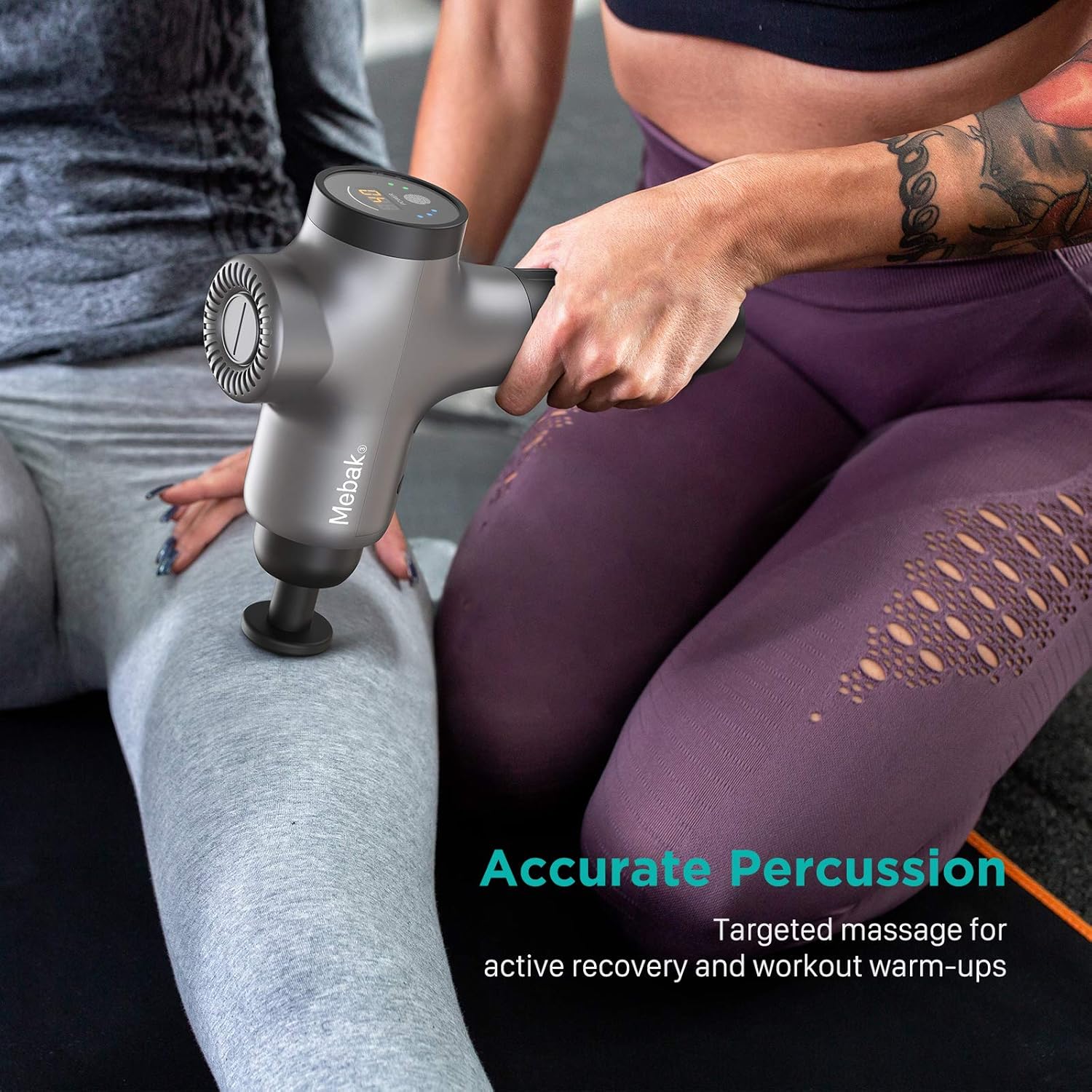 Mebak 3 Massage Gun, Massage Gun Deep Tissue for Athletes, Professional Muscle Percussion Massager, Massager for Shoulder Leg Back Body Pain Relief, Quiet Portable Sport Tool, Gifts for Him - Image 8