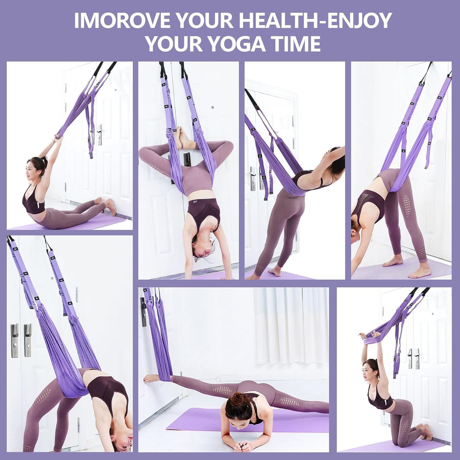 Leg Stretcher Strap, Stretching Equipment with Door Anchor Flexibility Trainer Backbend Assist for Dance Aerial Yoga Ballet Leg Stretching Exercise - Image 5