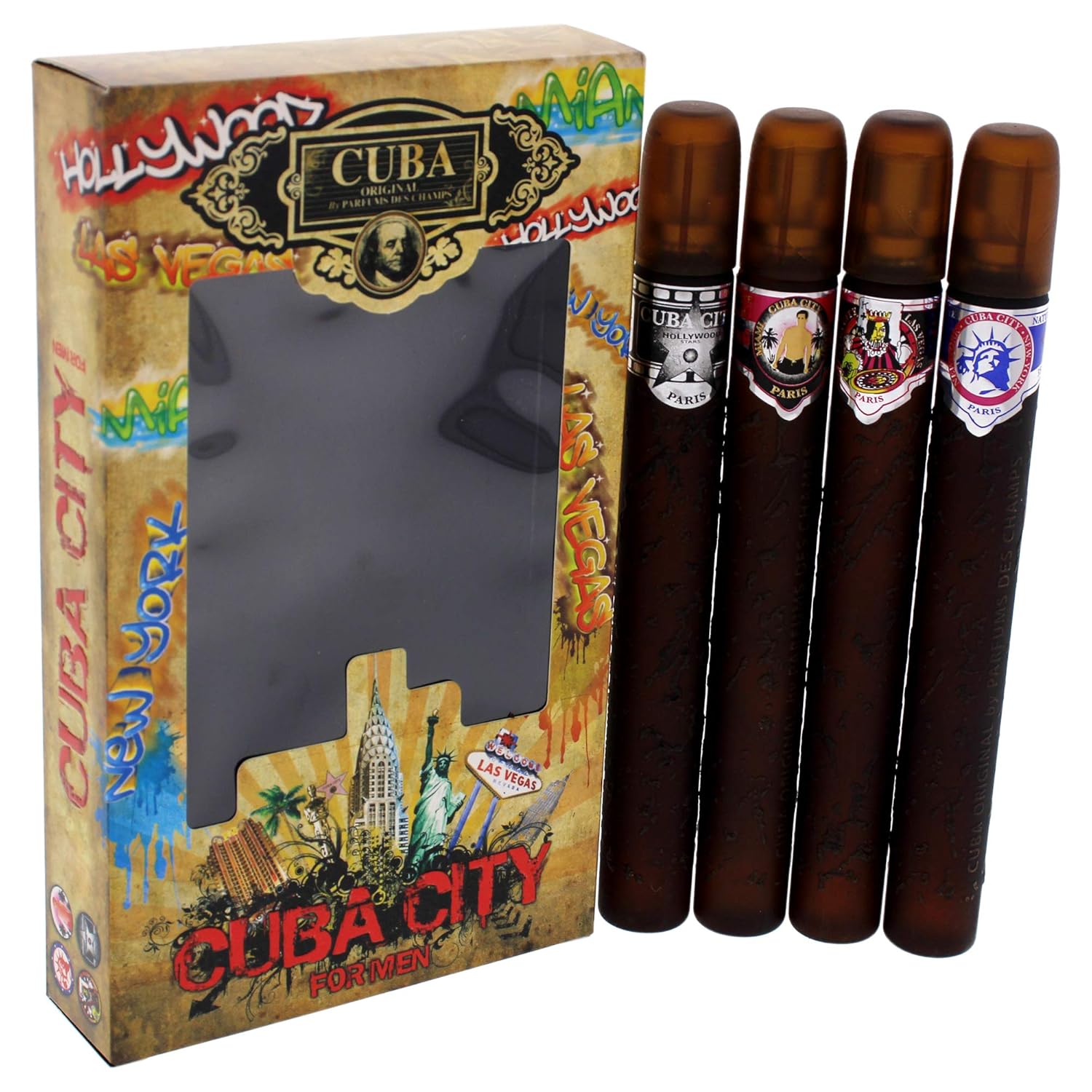 Cuba City 4-Piece Set for Men, (Hollywood + Vegas + Miami + New York) - Image 4
