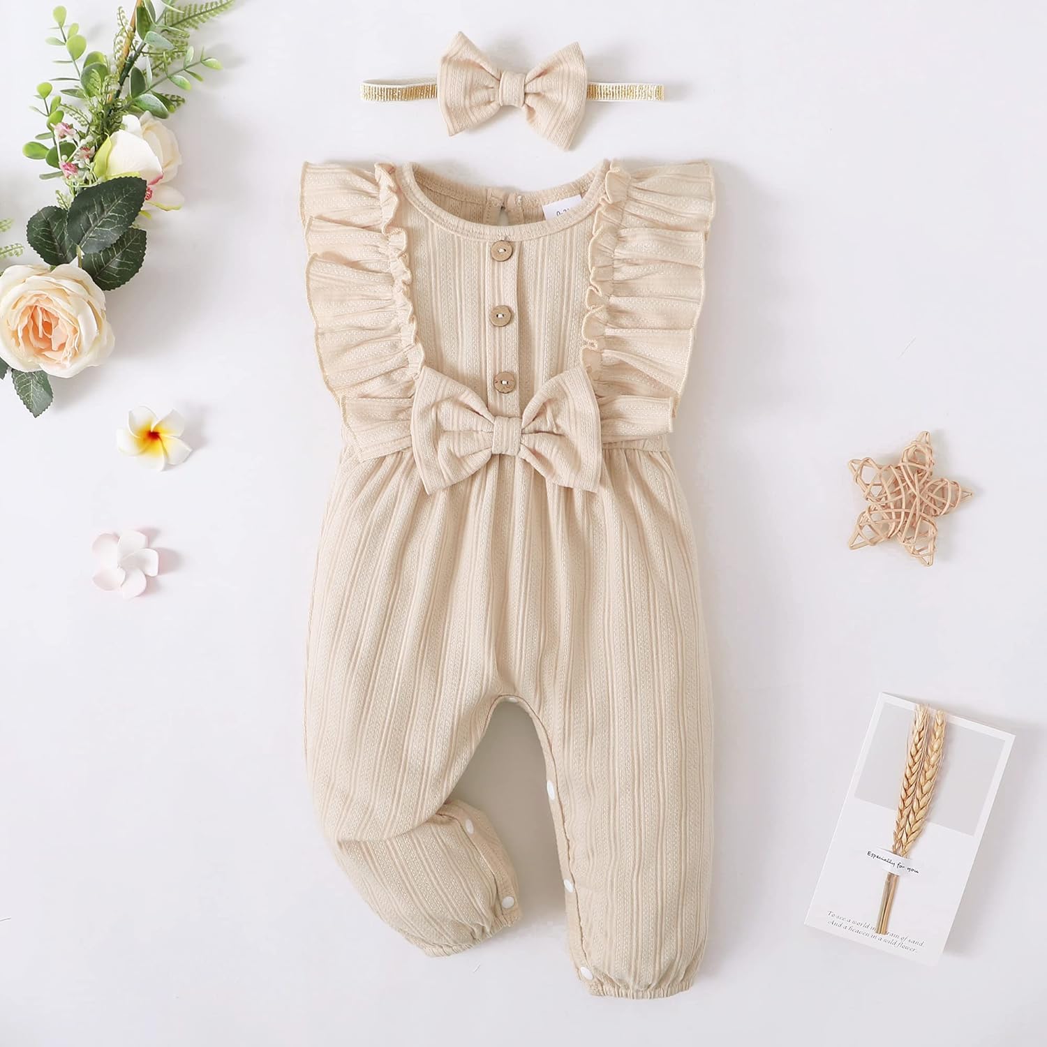Mioglrie Newborn Baby Girl Clothes One Piece Jumpsuits Clothes Short Sleeve Rompers Summer Clothes for Baby - Image 2