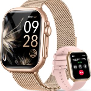 Smart Watch for Women for iPhone Android: 1.85″ Smart Watch with 30 Days+ Battery Life Make/Recive Call Heart Rate SpO2 Sleep Monitor 120+ Sport IP68 Waterproof Fitness Tracker Watch Pedometer Reloj