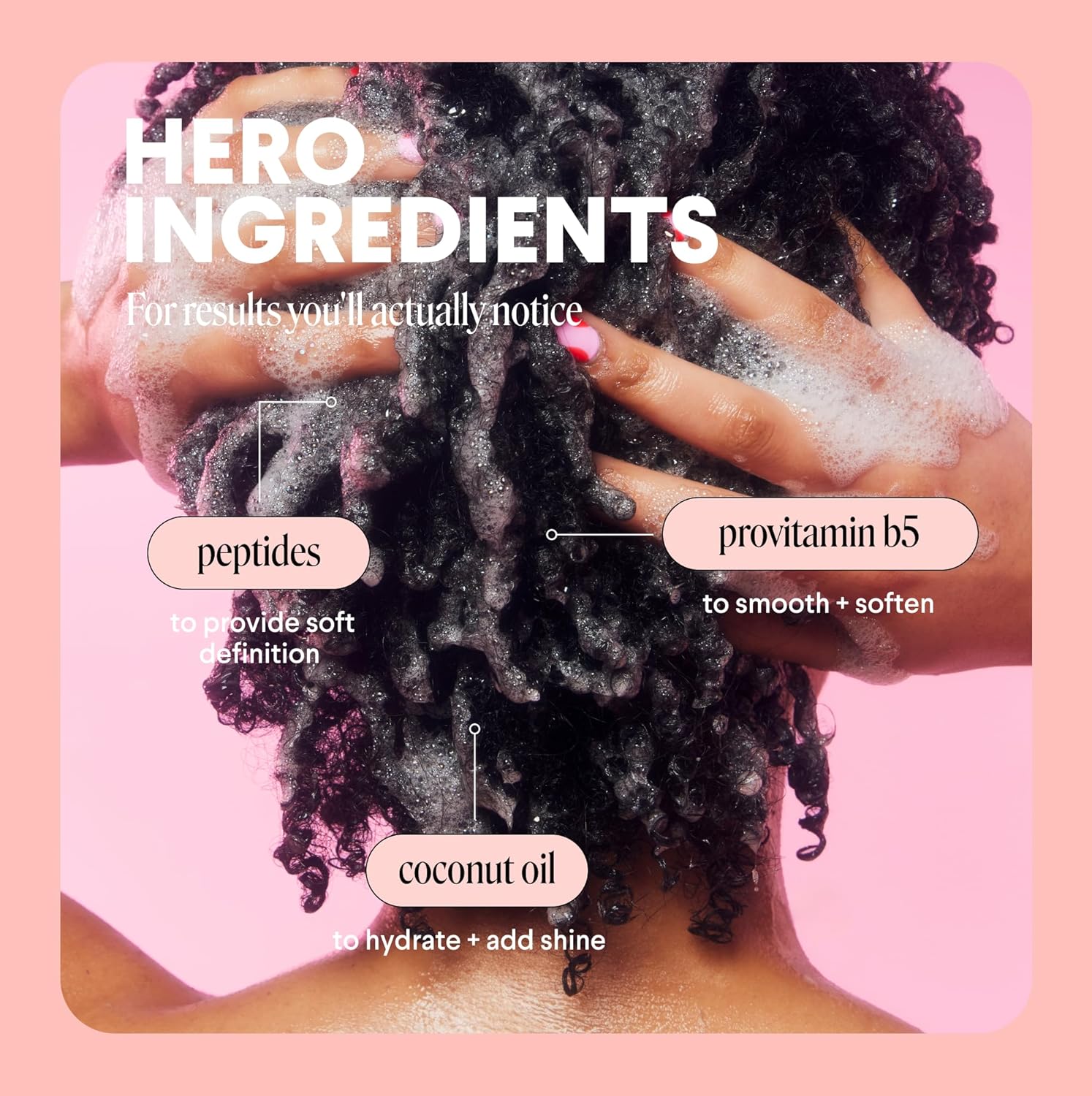 MONDAY HAIRCARE Curl Define Shampoo + Conditioner Set (2 Count) 12 oz Each Nourishes Curls, Tames Frizz, Coconut Oil and Shea Butter Enhance Shine, 100% Recyclable Bottle - Image 5