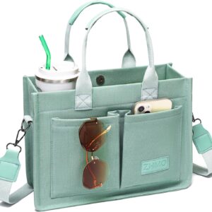 ZHMO Canvas Tote Bag for Women,Women’s Bags Crossbody Bags Work Laptop Tote Bag Large Handbags Purse for Travel Nurse Teacher