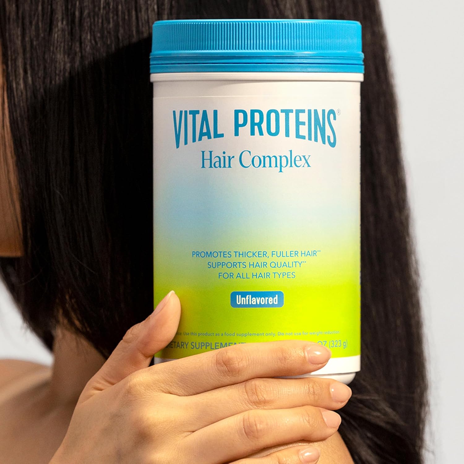 Vital Proteins Collagen Peptides + Biotin 10000mcg Hair Complex, Hair Growth Supplement - Clinically Studied Lustriva to Promote Thicker Fuller Hair, 20g Unflavored Collagen for Women 11.4oz Powder - Image 6