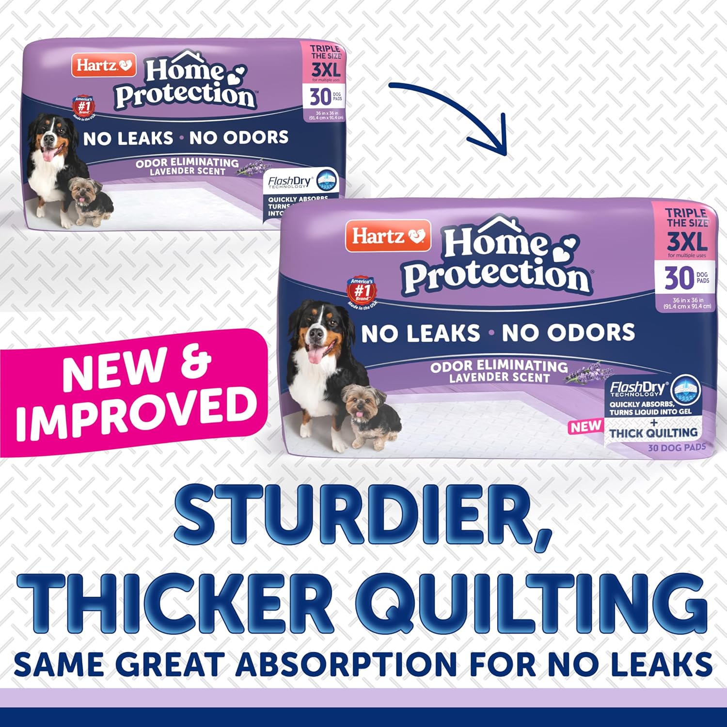 Hartz Home Protection Super Absorbent Odor Eliminating Lavender Scented No Leak Dog Pads, 3XL 30 Count - Image 2