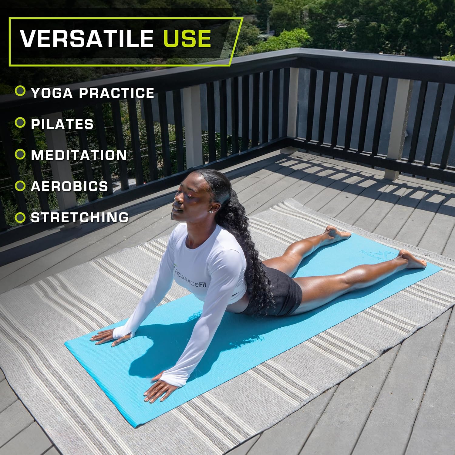 ProsourceFit Classic Yoga Mat 1/8” (3mm) Thick, Extra Long 72-Inch Lightweight Fitness Mat with Non-Slip Grip for Yoga, Pilates, Exercise - Image 5