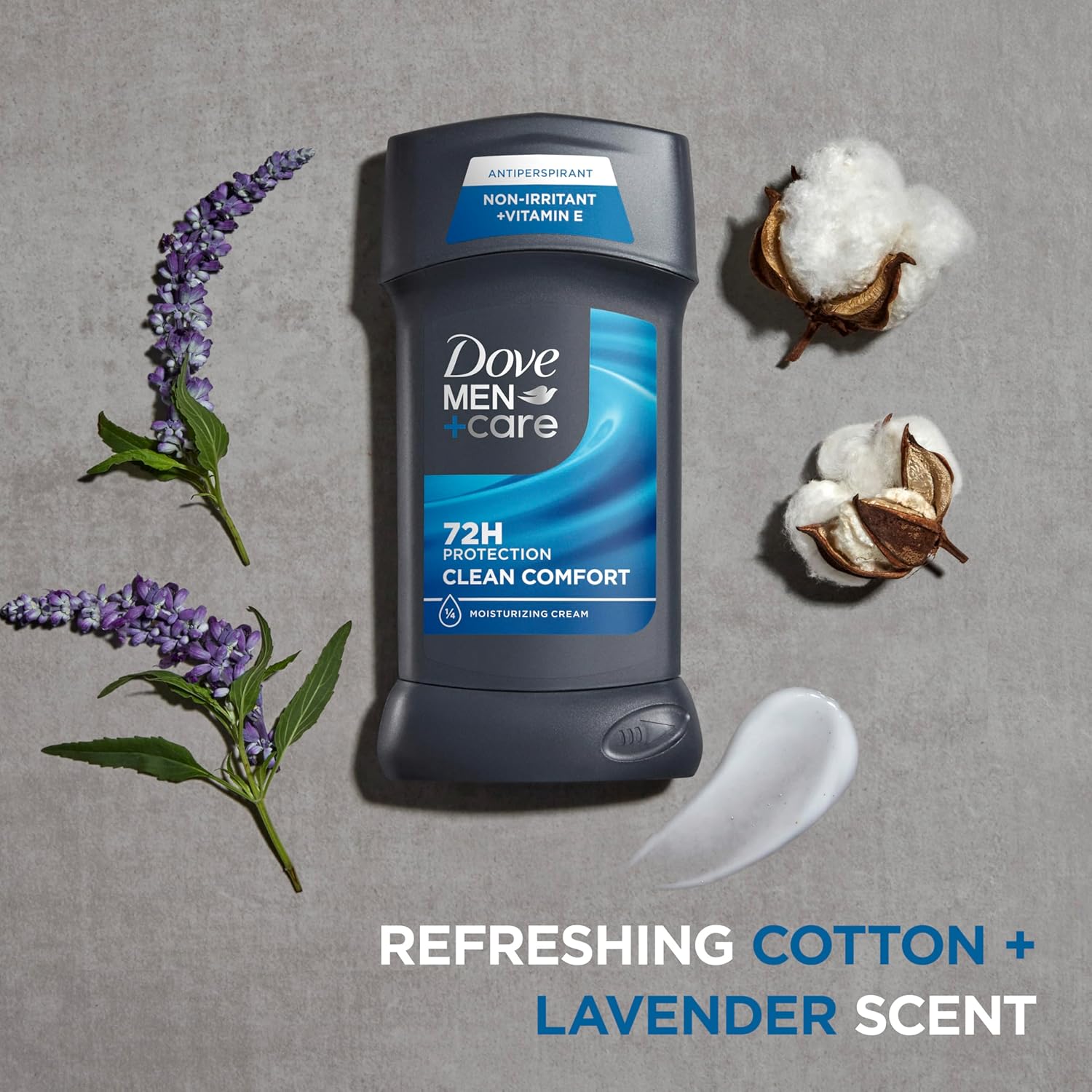 DOVE MEN + CARE Antiperspirant Deodorant Stick Clean Comfort Twin Pack 72-Hour Sweat & Odor Protection Antiperspirant for Men With 1/4 Moisturizing Cream 2.7 oz - Image 4
