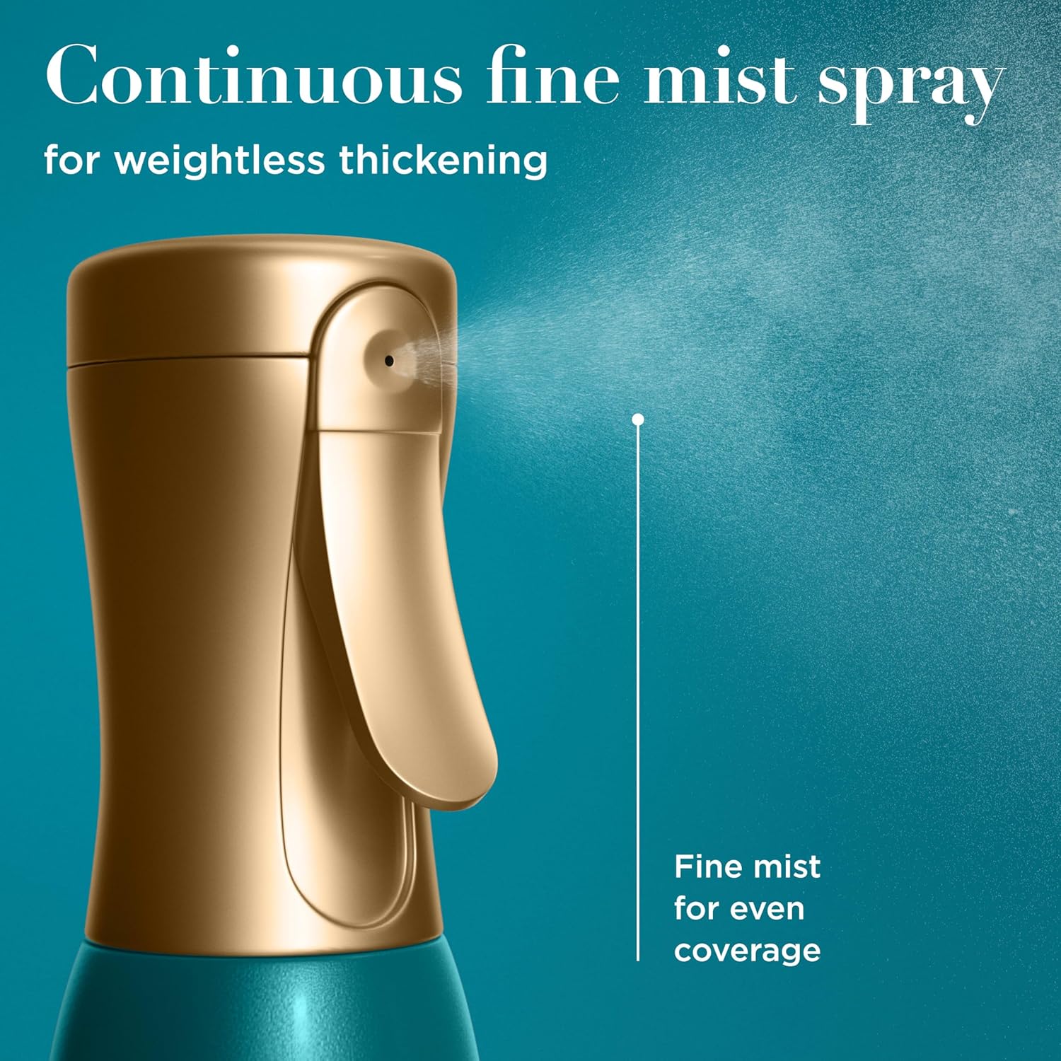 OGX ProGrowth + Peptide Serum Mist, Heat Protectant Spray Instantly Thickens Hair Root to Tip While Protecting from Breakage for Visibly Thicker, Fuller Hair, 6.5 fl. oz - Image 4