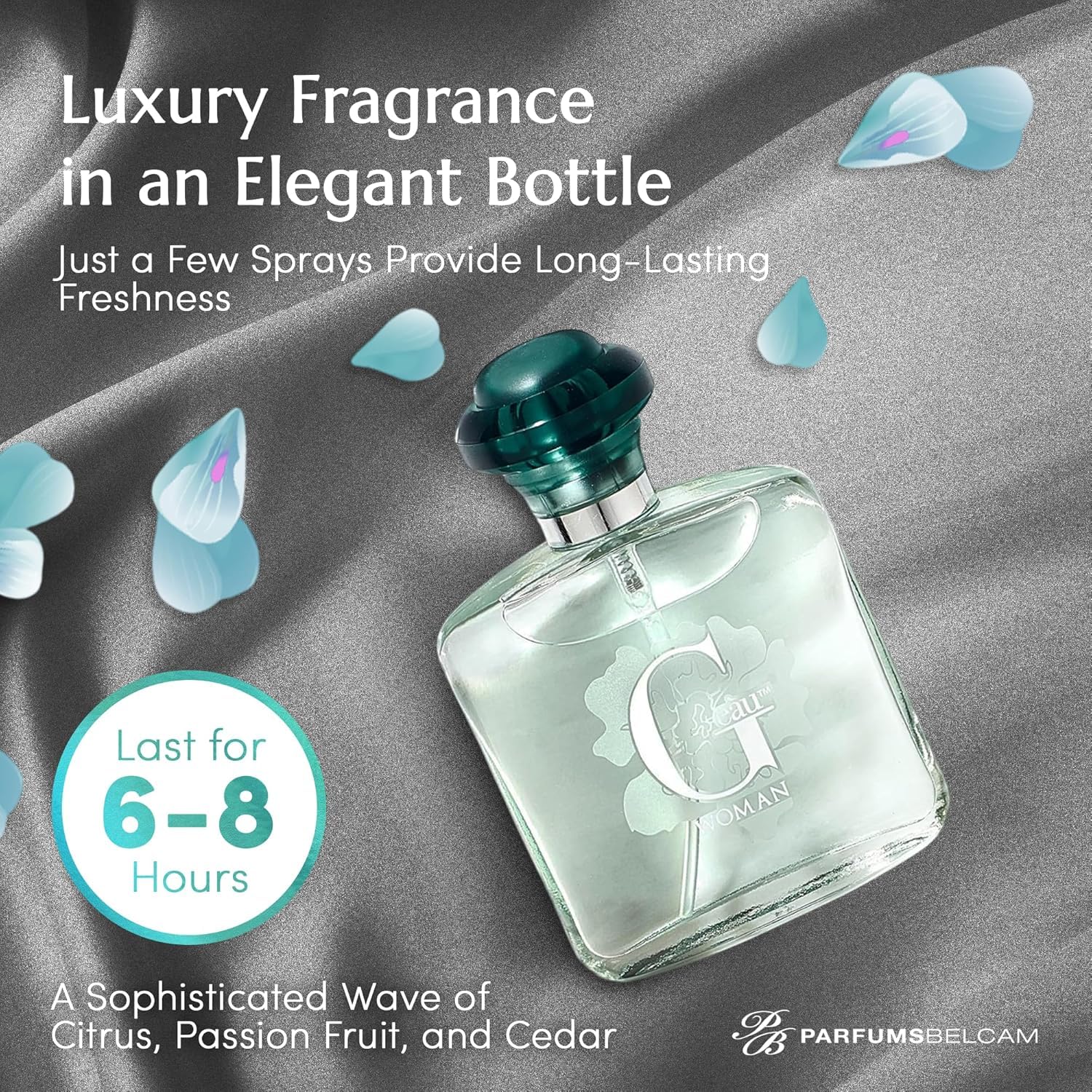 PB ParfumsBelcam G eàu Woman Eau De Parfum Spray for Women – 50 mL Affordable Long Lasting Perfume with Fresh Aquatic Fragrance & Chic Citrus Scent, Made with Premium Oils for Day & Night Use - Image 3