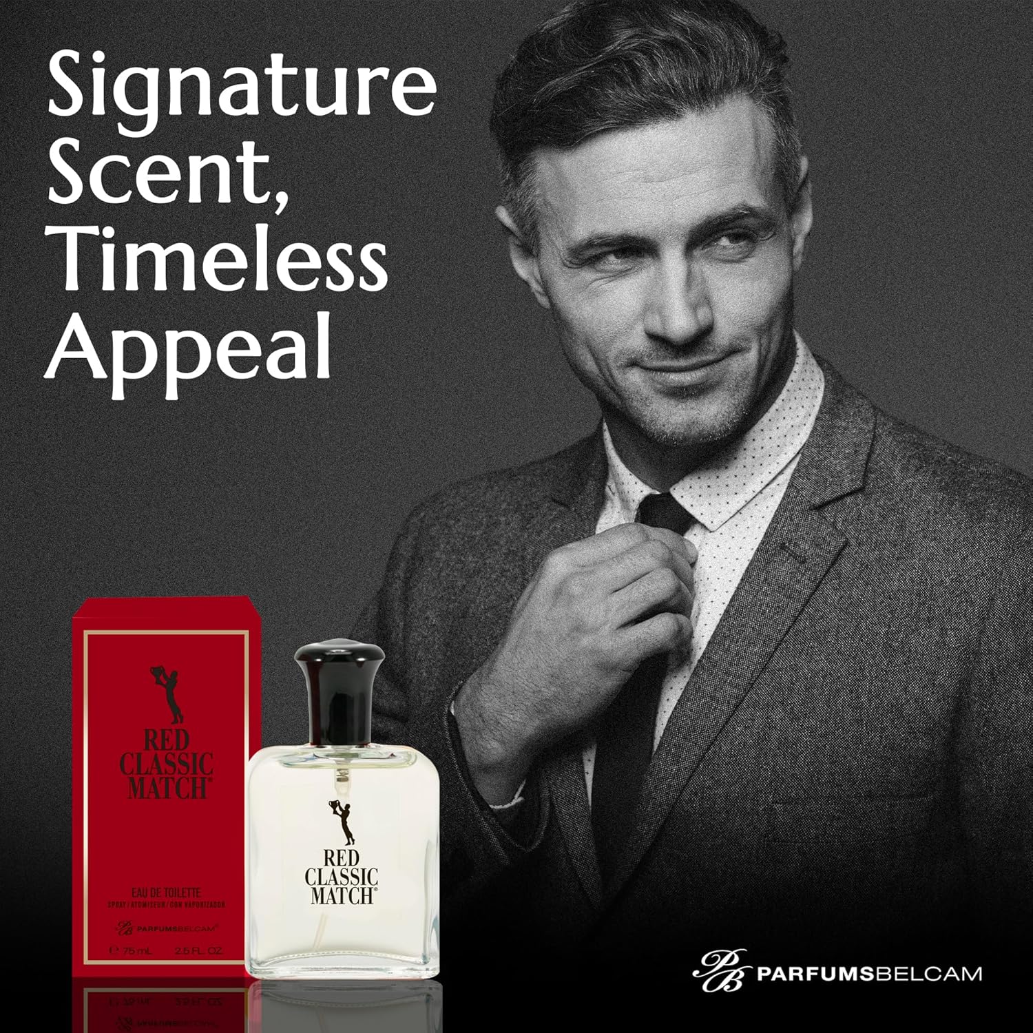 PB ParfumsBelcam Red Classic Match Eau de Toilette - Spicy Woody Amber Fragrance for Men, Long-Lasting Masculine Scent, Affordable Cologne Alternative, Signature Fragrance - 2.54 Fl Oz - Image 6