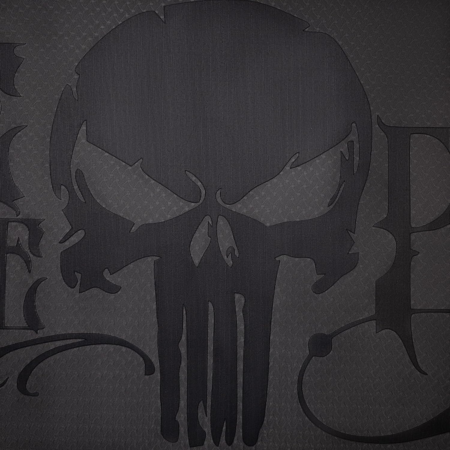 Hero Lyfe Yoga Mat – “We the People” Skull Engraving, Non-Slip Black TPE, 72" x 24" x 6mm, Patriotic Fitness Mat for Veterans and First Responders - Image 4