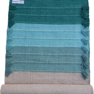 Jaipur art & Rugs Cotton Yoga Mat – Eco-Friendly Hand-Woven Rug – Non Slip & Thick (24”x72”x5mm) for Everyday Fitness at Home – Comfortable Extra-Long