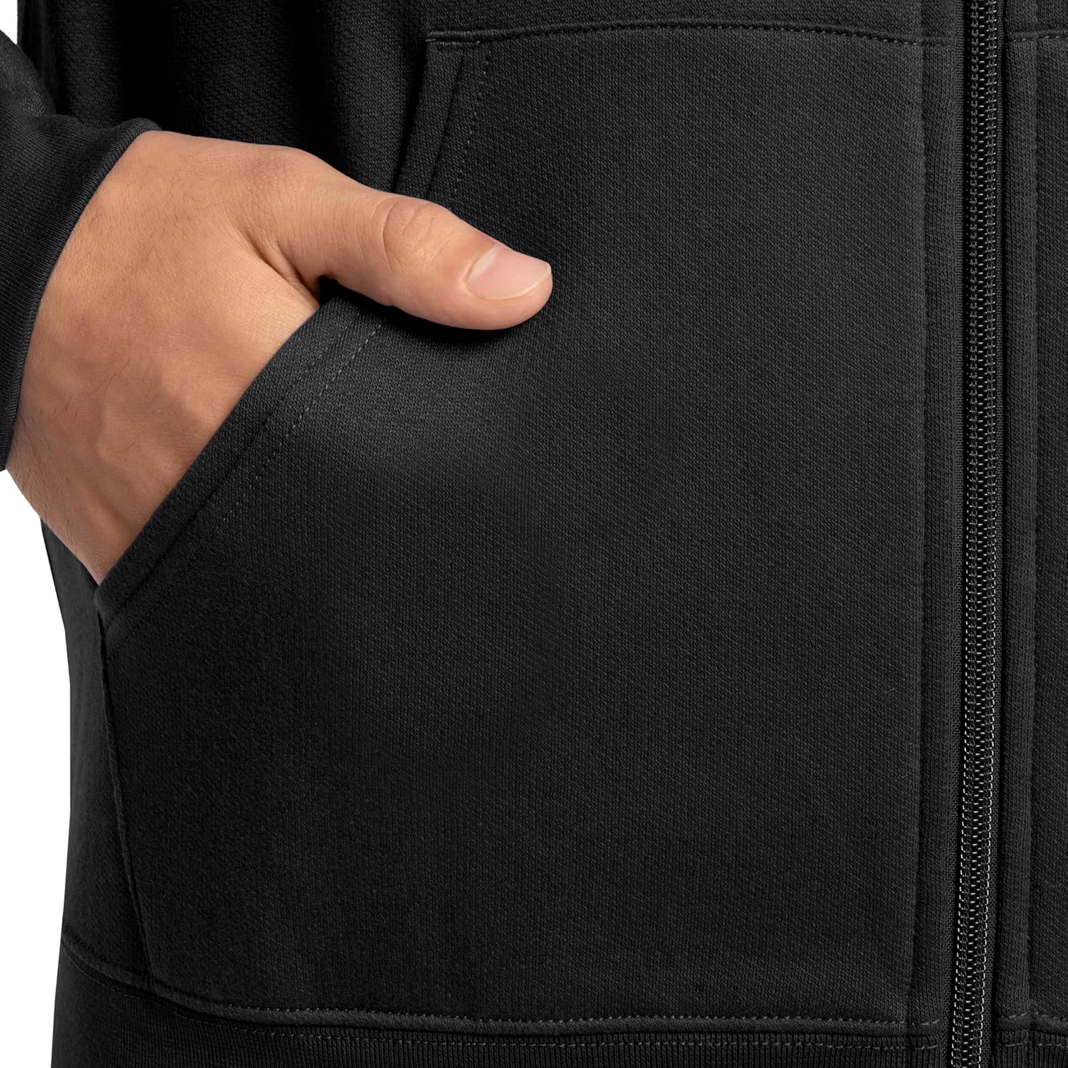 Fruit of the Loom Eversoft Fleece Full Zip Hoodie Sweatshirt - Image 4