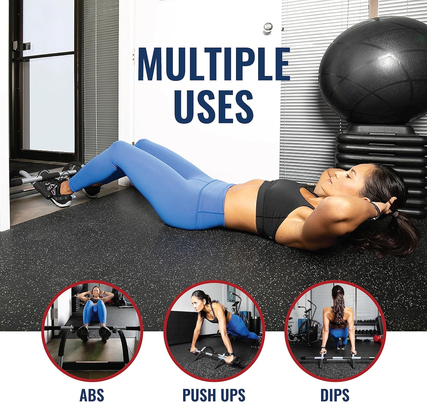 Iron Gym Express Home Pull Up Bar for Doorway – Portable Total Upper Body Home Gym Chin Up Bar for Strength Training & At Home Exercise – Our Door Frame Pull-Up Bar Is Easy to Assemble & Install - Image 3