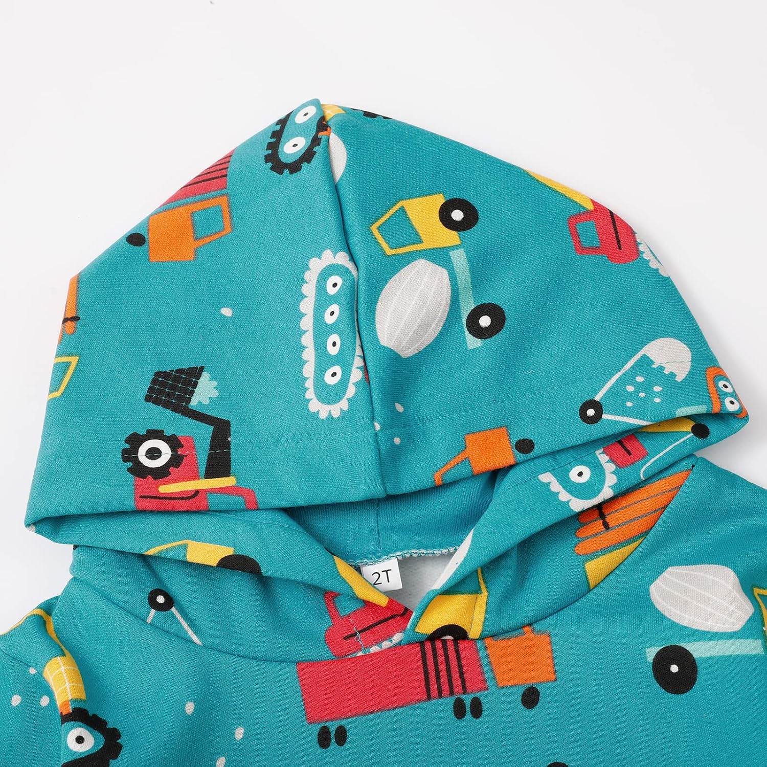 Toddler Boy Hoodie Cartoon Graphic Fall Clothes Kids Cute Sweatshirts With Kangaroo Pocket 2-8T - Image 6