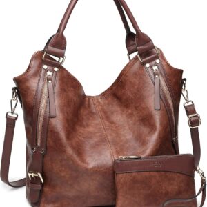 Women Tote Bag Handbags PU Leather Fashion Hobo Shoulder Bags with Adjustable Shoulder Strap