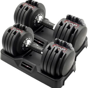 CAP ADJUSTABELL Adjustable Dumbbell Weights – Singles & Pairs | 12.5 lb, 25 lb & 55 lb | Multiple Handle Options