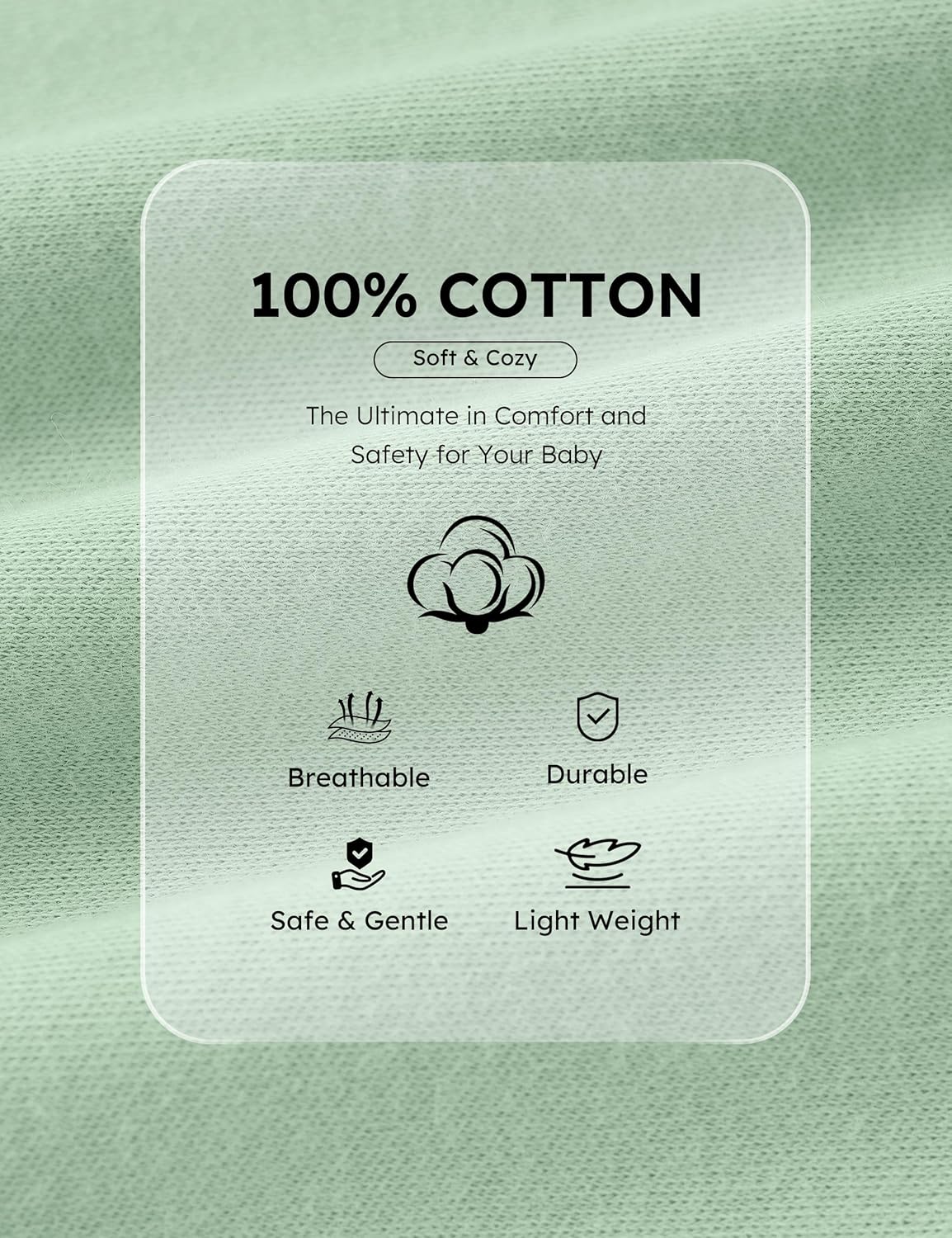 Yoofoss Baby Pajamas 100% Organic Cotton Baby Sleepers for Newborn 0-3 3-6 6-9 Months Boys Girl Clothes 3pcs Footed PJs - Image 7