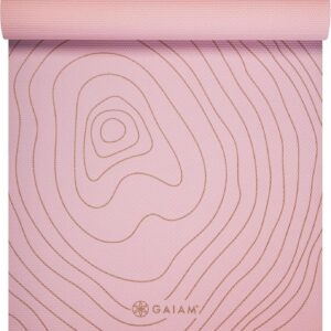 Gaiam Yoga Mat – Premium 6mm Print Extra Thick Non Slip Exercise & Fitness Mat for All Types of Yoga, Pilates & Floor Workouts (68″L x 24″W x 6mm Thick)