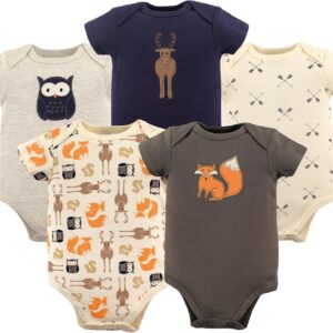 Hudson Baby Unisex Baby Cotton Bodysuits 5-pack