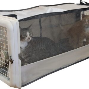 SPORT PET Large Pop Open Kennel, Portable Cat Cage Kennel, Waterproof Pet bed, Travel Litter Collection