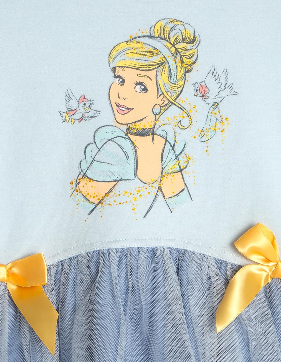 Disney Girls French Terry Tulle Dress Toddler to Big Kid Sizes (2T - 14-16) - Image 4