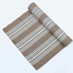 Hand Woven 100% Cotton Yoga Mat- Thick Handloom Made in India- for Gym Floor Exercise – Runner for Bedroom