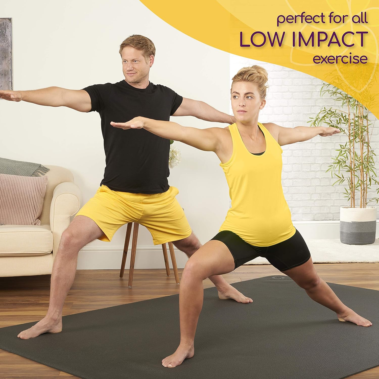 Large Yoga Mat 6'x4'x8mm Extra Thick, Durable, Eco-Friendly, Non-Slip & Odorless Barefoot Exercise and Premium Fitness Home Gym Flooring Mat by ActiveGear - Image 3