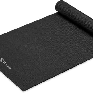 Gaiam Yoga Mat – Premium Solid Thick Non Slip Exercise & Fitness Mat for All Types of Yoga, Pilates & Floor Workouts