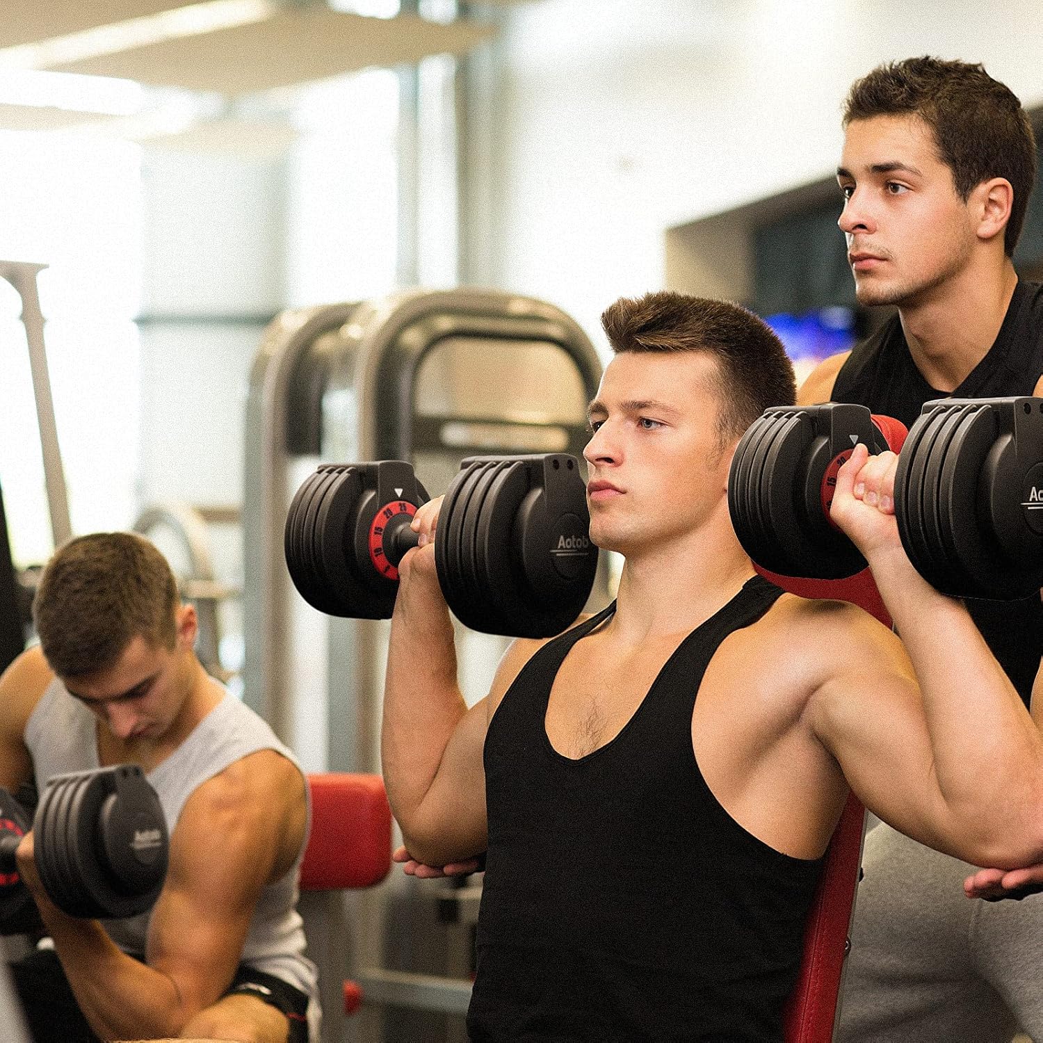 AOTOB 25 lbs (Pair) Adjustable Dumbbell Set, Dumbbells Adjusted Weight with Anti-Slip Fast Adjust Turning Handle, Dumbbel Sets Adjusting for Men and Women for Home Gym Exercise - Image 9