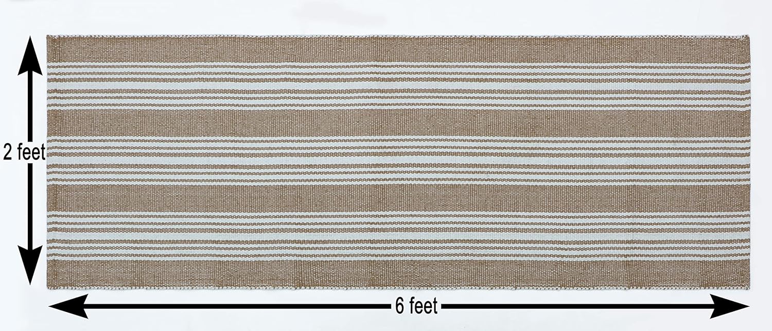 Hand Woven 100% Cotton Yoga Mat- Thick Handloom Made in India- for Gym Floor Exercise - Runner for Bedroom - Image 4