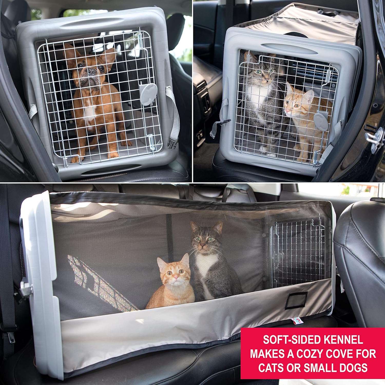 SPORT PET Large Pop Open Kennel, Portable Cat Cage Kennel, Waterproof Pet bed, Travel Litter Collection - Image 3