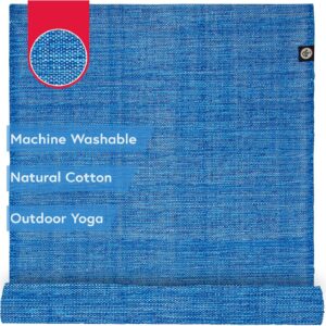 Manduka Shala Yoga Rug 71″ – Outdoor Yoga & Meditation | Foldable & Machine Washable | Natural Cotton | Handmade | 71 x 26 inches