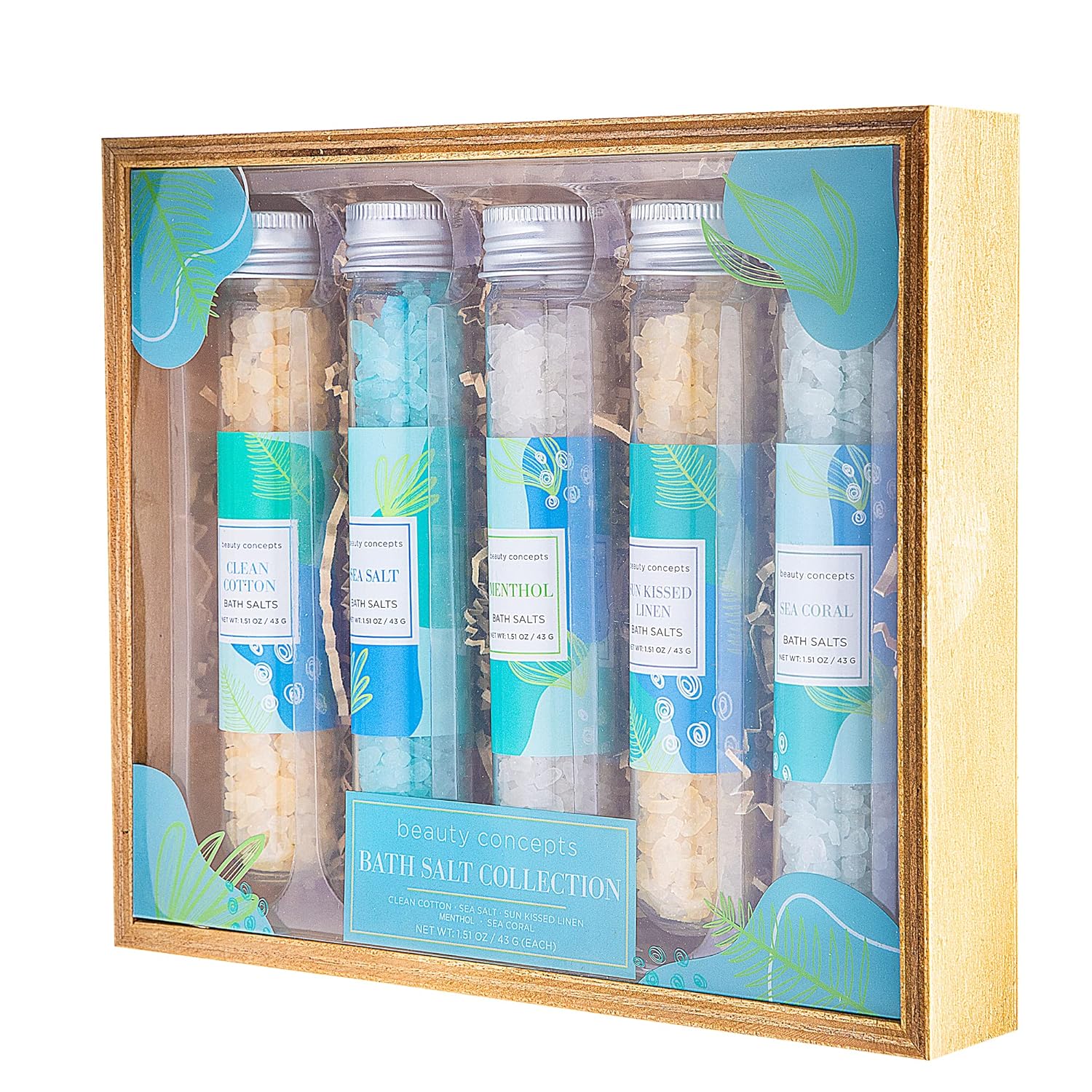 B.C. Beauty Concepts Aromatherapy Bath Salts- Epsom Salts for Soaking, Relaxing Bath Spa Set, Scented in Vanilla Almond, Shea Butter, Sweet Mint, Honey Rose, and Lavender, Relaxing Beach - Image 6