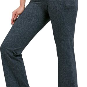28″/30″/32″/34″ Inseam Women’s Bootcut Yoga Pants Long Bootleg High-Waisted Flare Pants with Pockets