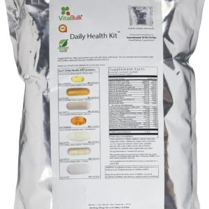 Vital Bulk Daily Health Kit Packet Multivitamins & Mineral 30 Count Box – Multivitamin for Men & Women – Contains Vitamin C 1000mg A D E K B Complex B12 Iron Calcium Magnesium & Potassium Supplement