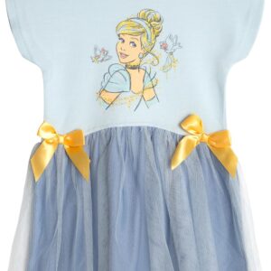 Disney Girls French Terry Tulle Dress Toddler to Big Kid Sizes (2T – 14-16)