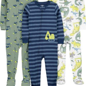 Simple Joys by Carter’s baby-boys 3-pack Snug Fit Footed Cotton Pajamas