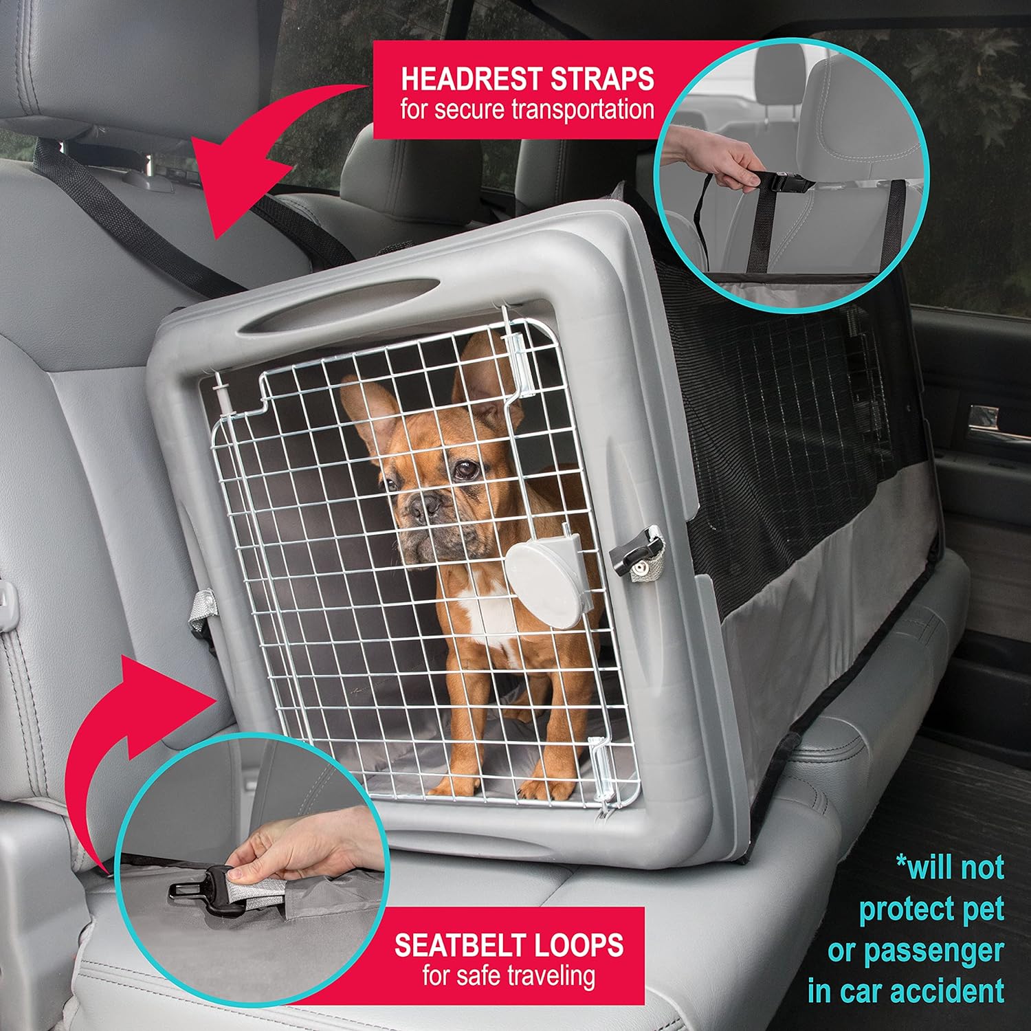 SPORT PET Large Pop Open Kennel, Portable Cat Cage Kennel, Waterproof Pet bed, Travel Litter Collection - Image 2