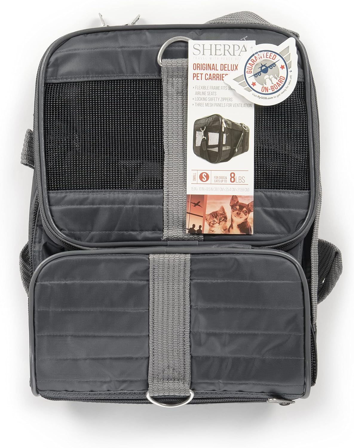 Sherpa Original Deluxe Travel Pet Carrier, Airline Approved & Guaranteed On Board - Charcoal Gray, Small - Image 6