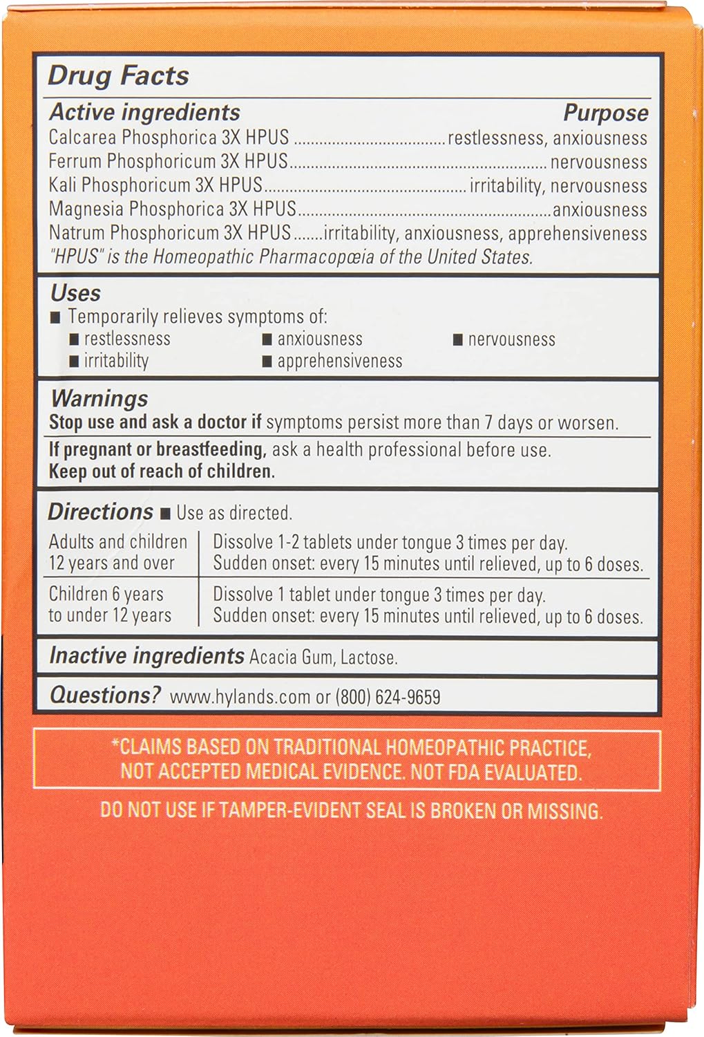 Hyland's Nerve Tonic Stress Relief Tablets, Natural Relief of Restlessness, Nervousness and Irritability Symptoms, 50 Count (2 Pack) - Image 3