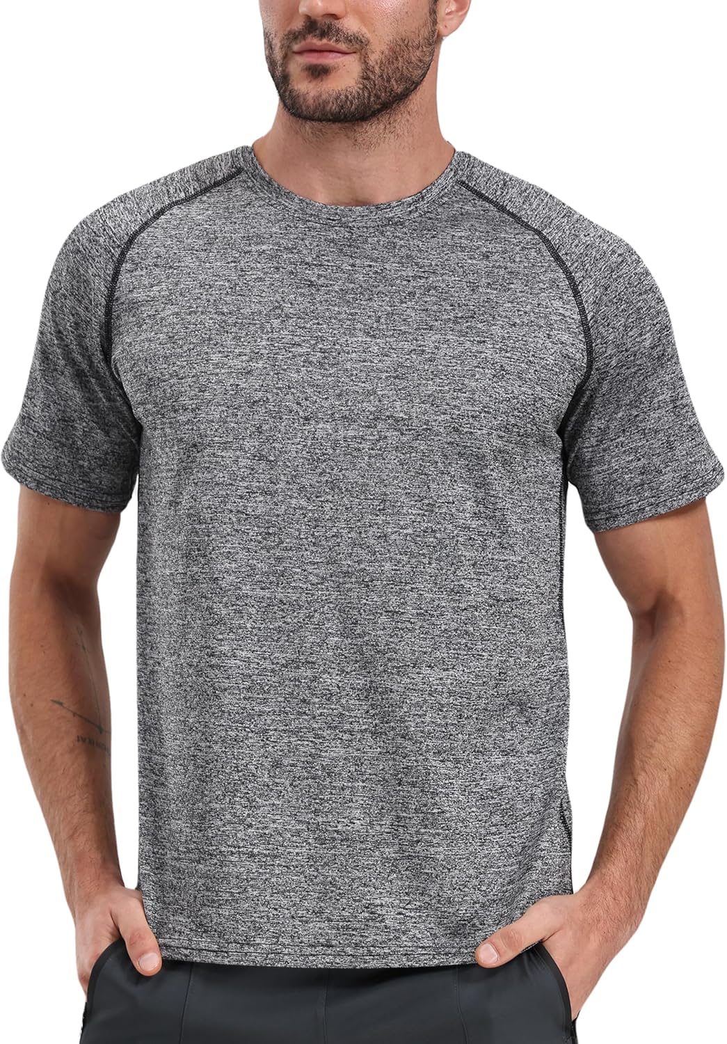 RPOVIG Men's 5 Pack Workout Gym T-Shirts Running Athletic T Shirts Hipster Short Shirt Men Clothes Wicking Shirts - Image 5